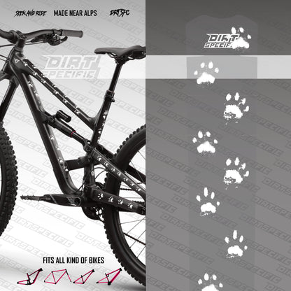 We Love Cats White- Bike Frame wrap MK2 - (Custom Color Options🎨 )