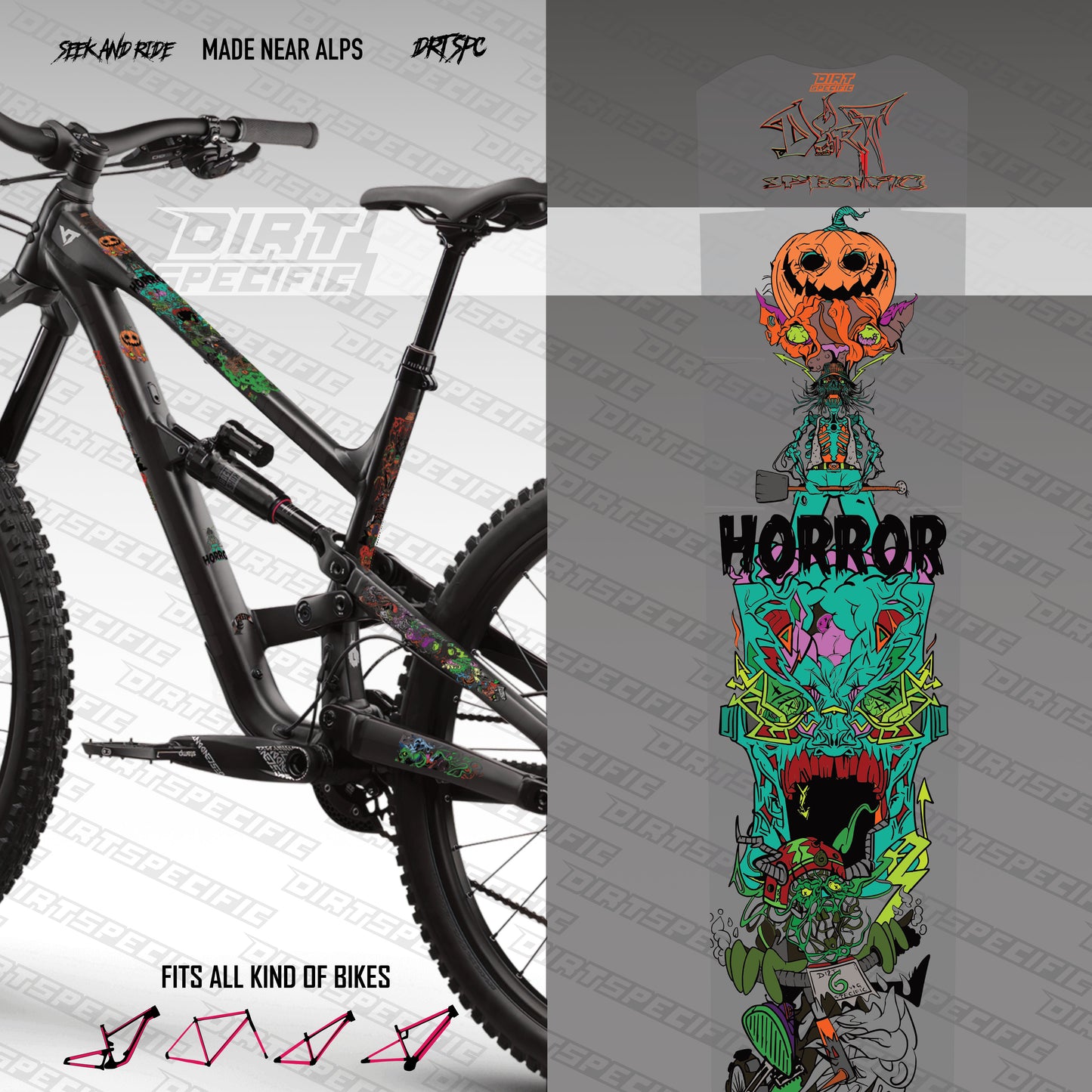 hoRRor - Bike Frame wrap MK2 by VONDERGECH[artist series)
